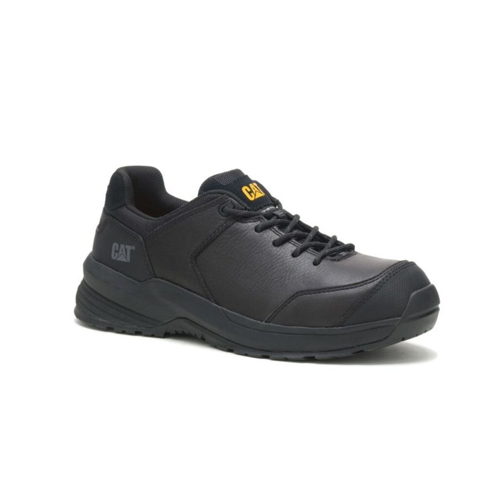 Caterpillar Mens Streamline 2.0 Leather Composite Toe Black Shoes (NWT) - Picture 2 of 5